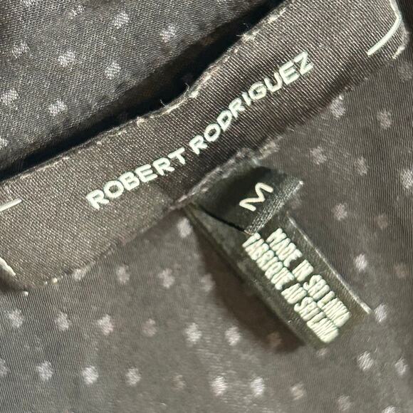 Robert Rodriguez Black Microdot Button Down Blouse Minimal Officewear M - Picture 7 of 7